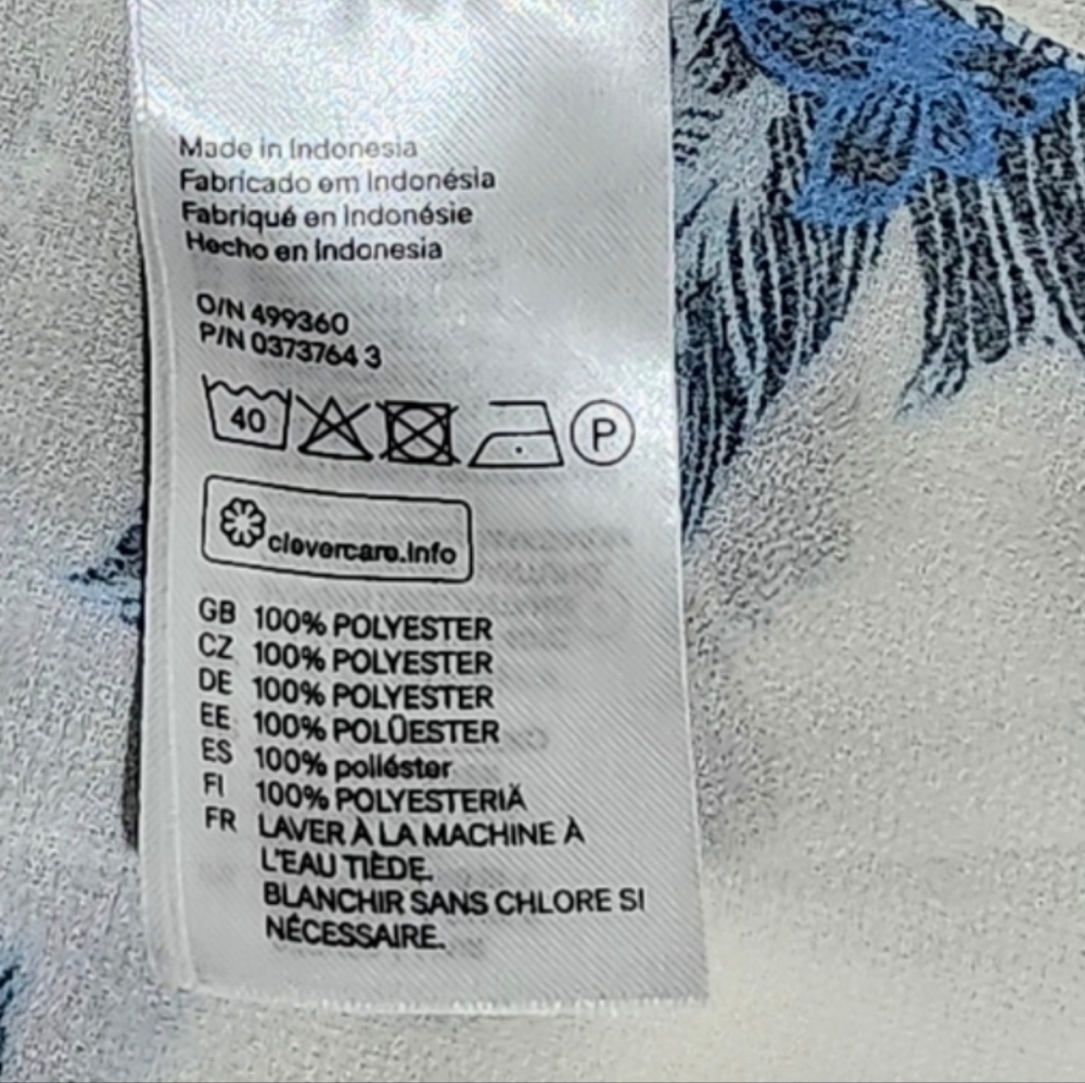 H&M Blue Floral Double Layer Sleeveless Chiffon Top – Size 4. - Picture 8 of 8